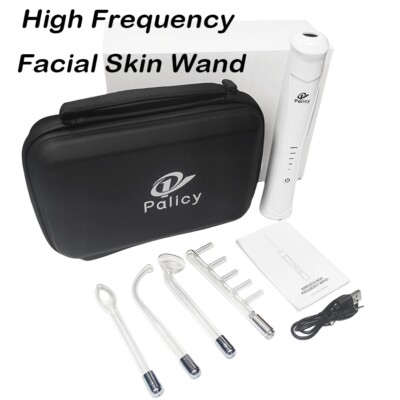 PortablPortable Handheld High Frequency Facial Skin Facial Wand, 4 Orange Tubes