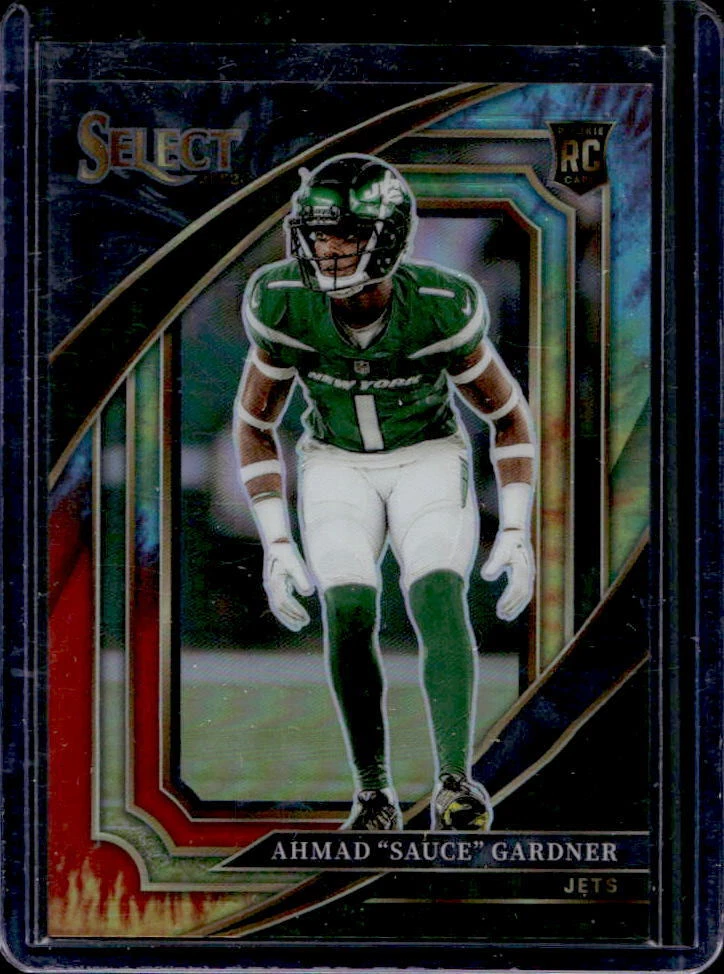 2022 Select Ahmad Sauce Gardner Suite Level Tie Dye Prizm Rookie RC #12/25 Jets