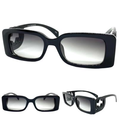 Classy Elegant Vintage Retro Style SUNGLASSES Square Black  display picture 3