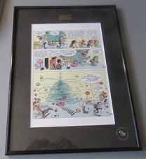 GASTON FRANQUIN REPRODUCTION SOUS CADRE D UNE PLANCHE SAPIN DE NOEL ETAT NEUF
