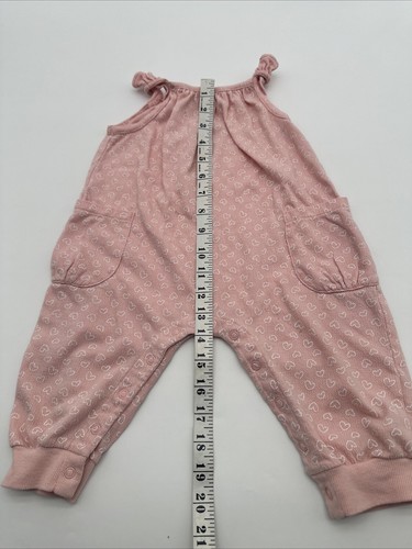Carters Romper Youth Girl Size 12m Hearts AOP Pink Halter..#18415 - Picture 4 of 6