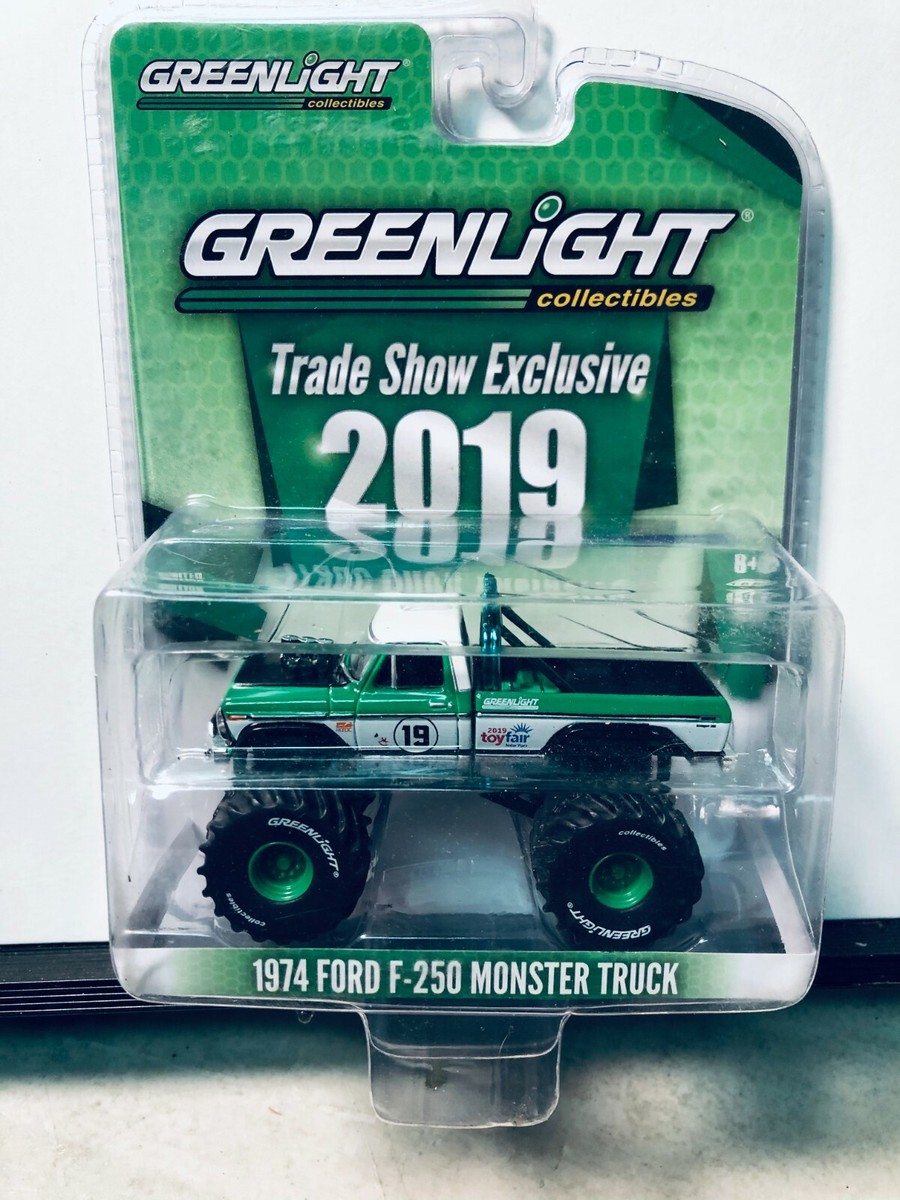 1/64 GREENLIGHT TRADE SHOW EXCLUSIVE 2019 74 FORD F-250 MONSTER