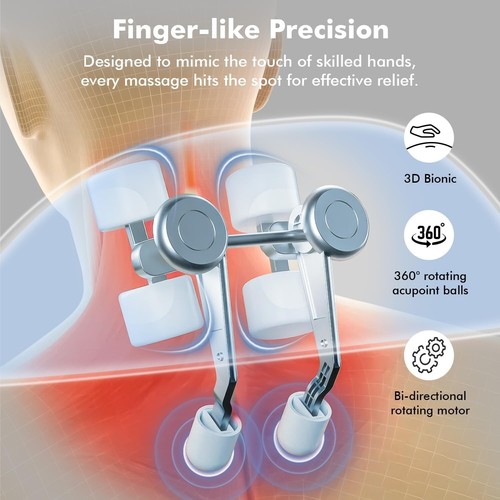 Neck Massager, Back Massager with Heat for Neck, Back, Shoulder, Foot, Leg, Use - Picture 6 of 8