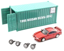 BM Creations x Diecast Masters 1996 Nissan Silvia S14 - Red - RHD 1:64 Car