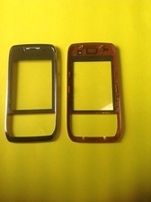  COVER ORIGINALE NOKIA- E66- front SILVER BORDO ROSSO  