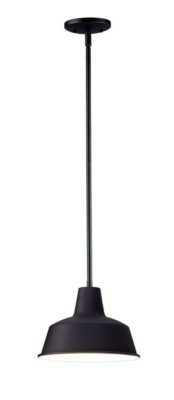 Maxim 35017BK Pier M 1 Light 8-1/4''W Outdoor Warehouse Pendant , Black