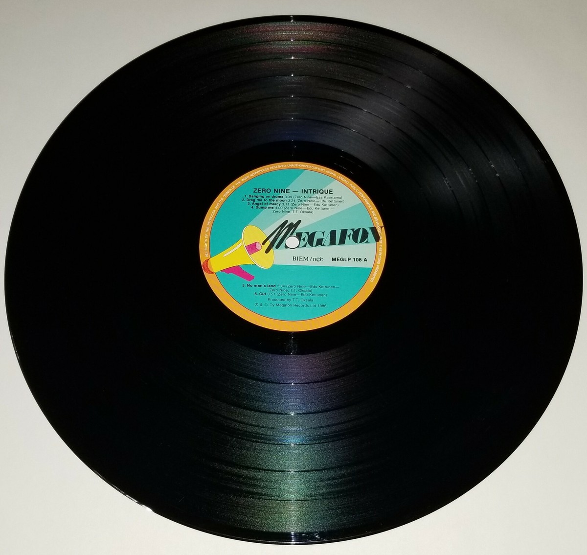 ZERO NINE INTRIQUE LP 1986 METAL MEGAFONE RECORDS ROCK PRIVATE