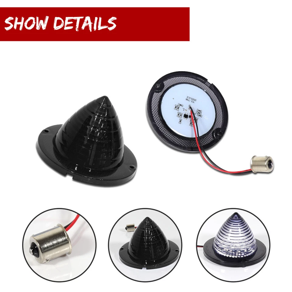 Luz de respaldo LED blanca humo 2 piezas para Chevrolet Impala Bel Air Biscayne 1960-1961 Foto 3 de 4