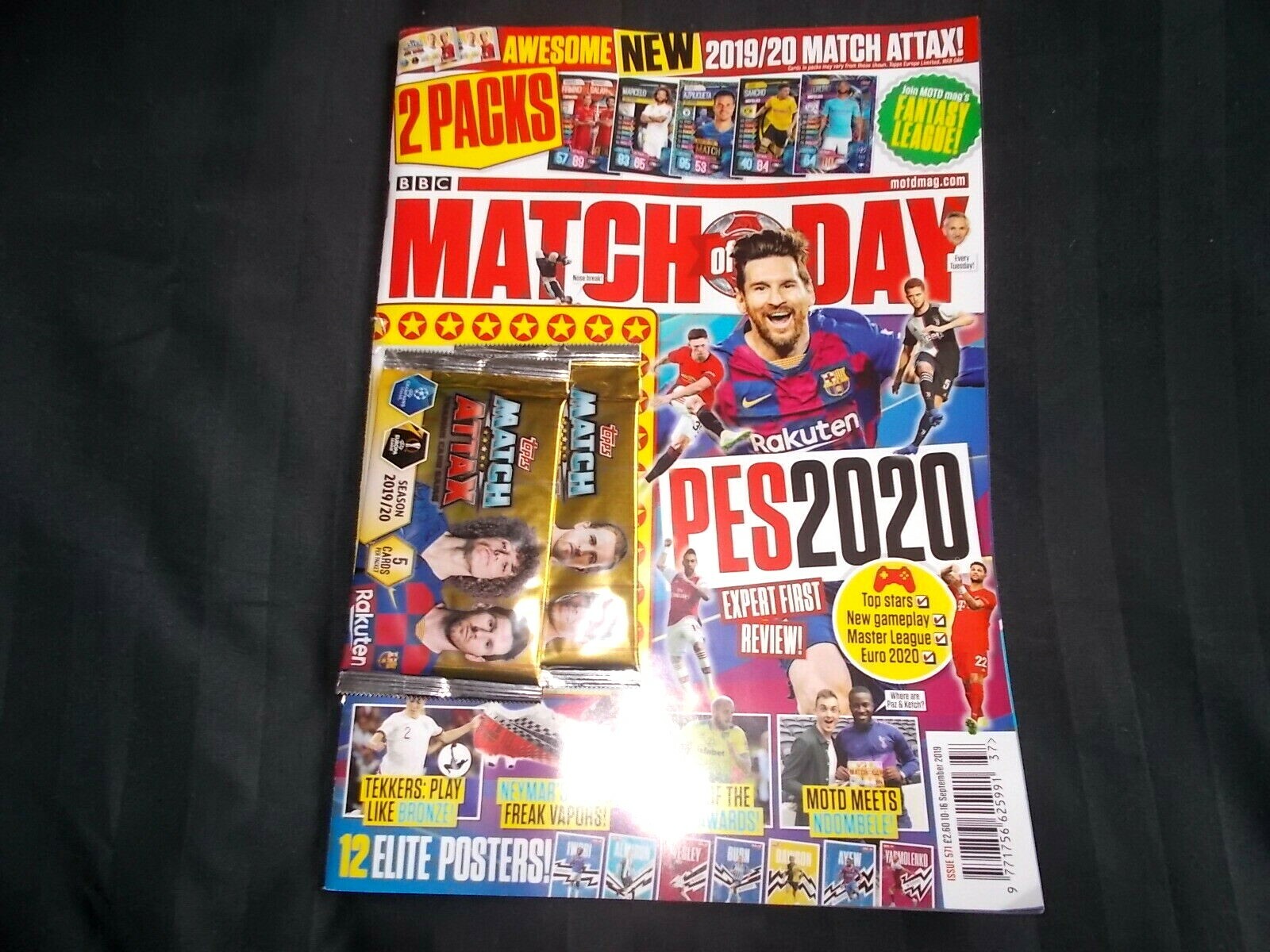 BBC Match of The Day Football Magazine Issue 571 September 10th 2019 PES 2020