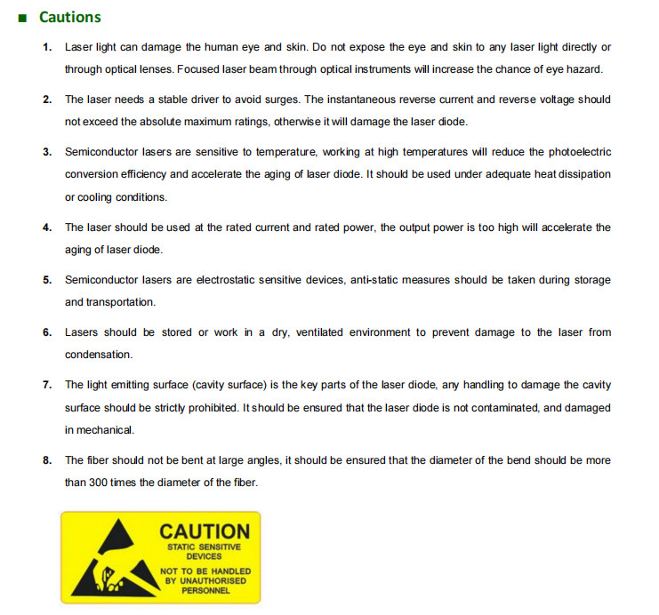 LASER TREE 65mW 520nm MultiMode Fiber Coupled Laser Diode ,Core Diamete 9μm