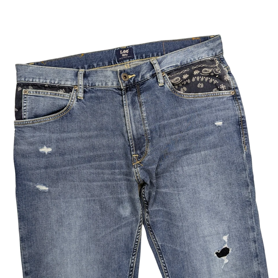 Pantalones de vaquero Lee 101+ Western Jeans para hombre 36x30 desgastados estilo vintage Foto 2 de 4