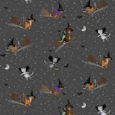 Feline Drive Fabric PURRANORMAL Meowgical Cats - Fat Quarter 18"x22" FQ