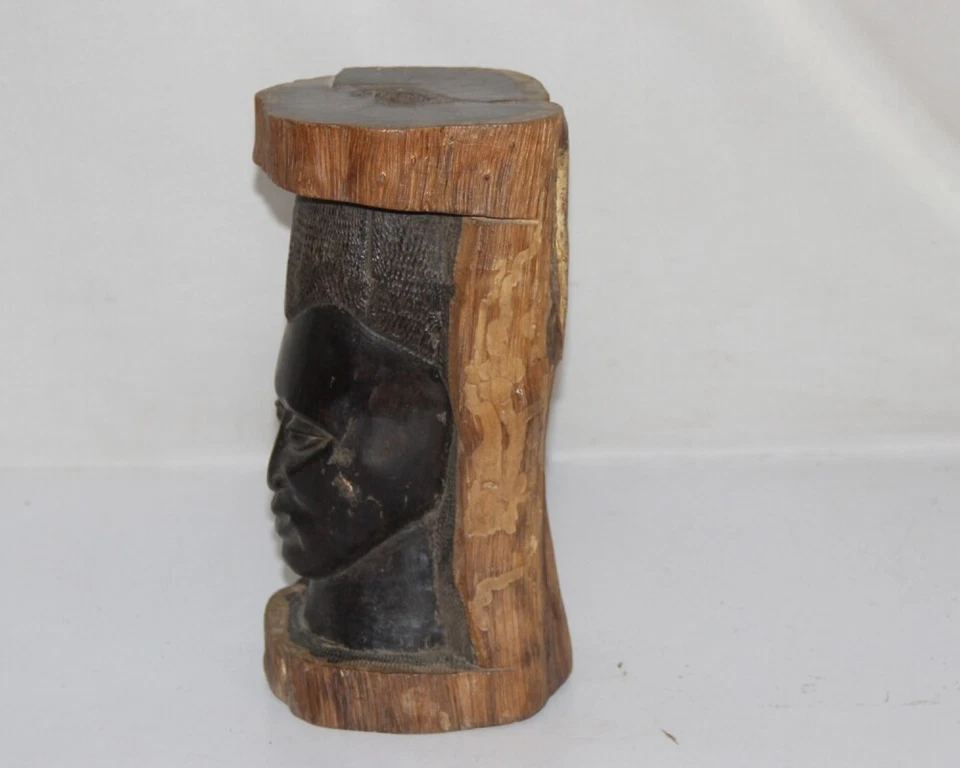 古董木制三脚架人雕像手工制作桌子和花园装饰展示品 — 第 4/4 张图片