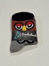 Night Owl Gray Color Crew Socks for Women Fun Socks Funky Socks Novelty Socks