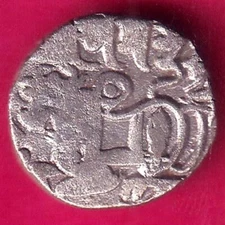 DELHI SULTAN SAMANT DEVA HORSE MAN & BULL TYPE RARE BILLON COIN #ZZ897