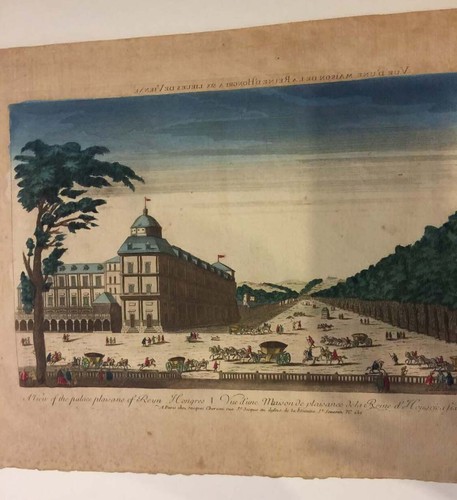 VUE OPTIQUE MAISON DE PLAISANCE DE LA REINE D HONGRIE A SIX LIEU DE VIENNE XVIII - Imagen 3 de 7