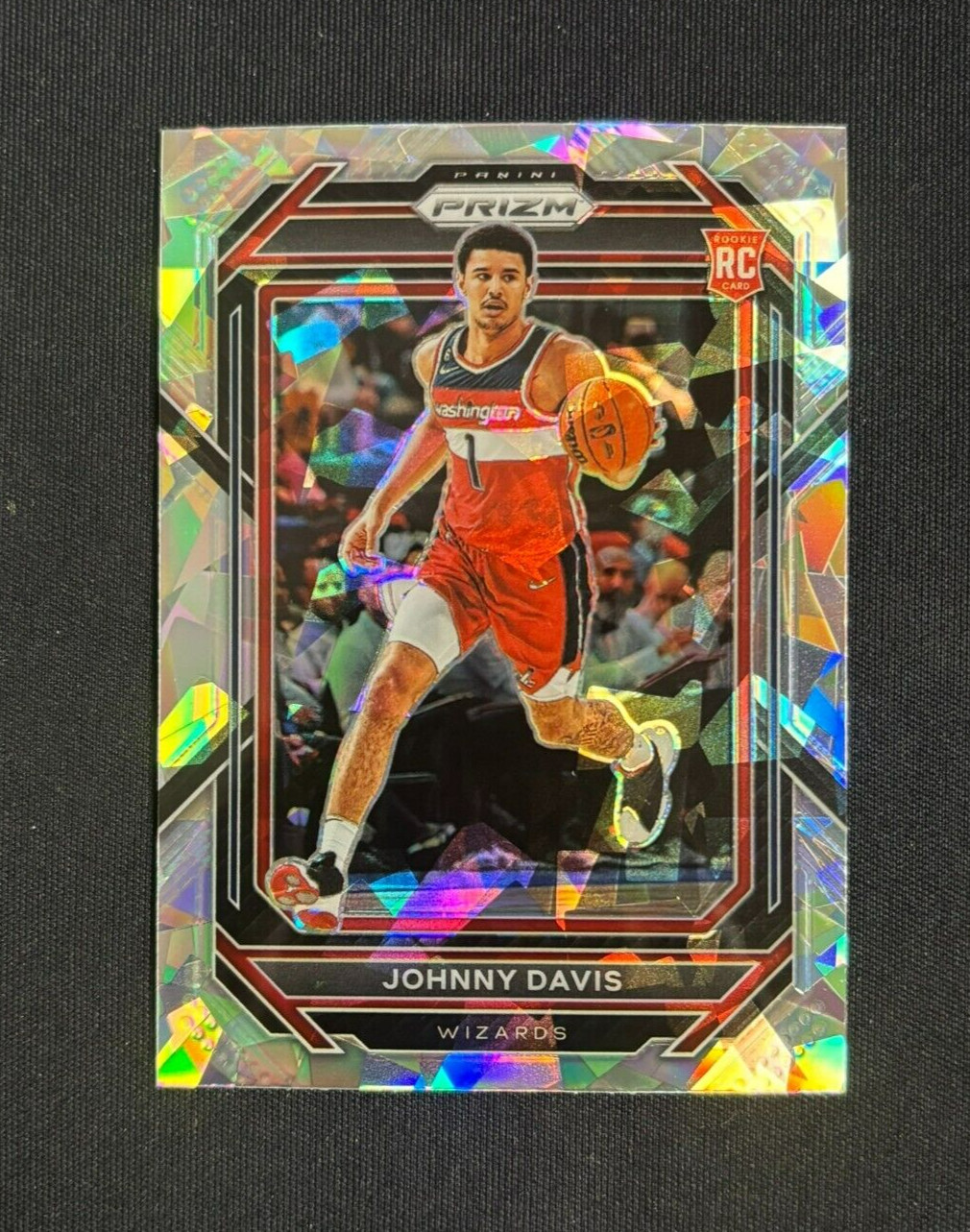 2022-23 Panini PRIZM NBA Johnny Davis Cracked Ice Rookie #231 Washington Wizards