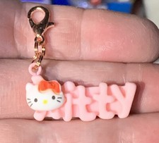 Hello Kitty Charm Zipper Pull  Keychain Add On Clip 