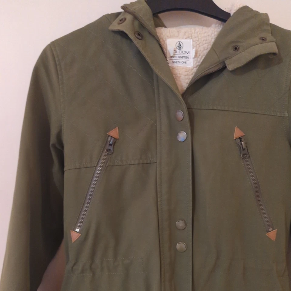 Damen Jacke Volcom Winterparka gr XS Oliv Damen - Bild 3 von 4