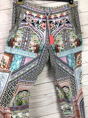 Camilla Sz M / 12 LADY LAKE Drawstring Pant With Ribbing Silk BNWT $549 New - Picture 10 of 17