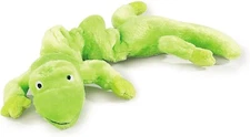 Zanies Dog Puppy Green Bungee Gecko Tug Toy With Squeaker