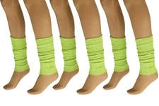 Aerobic Leg Warmers for Women 3 Pairs Cotton Knee High