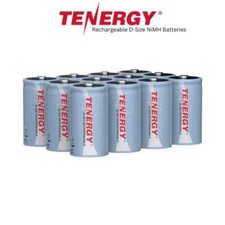 Tenergy 16PCS 5000MAh D Size High Capacity NiMH Rechargeable Batteries Cells D
