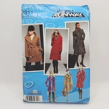 Simplicity 2311 Misses' Button Front Coat Jacket Sewing Pattern Size 4-12 Uncut