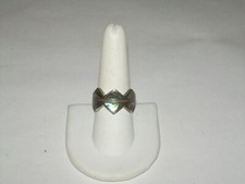 Sterling Inlaid Abalone Abalone Ring, Marked .925, Size 5 1/4