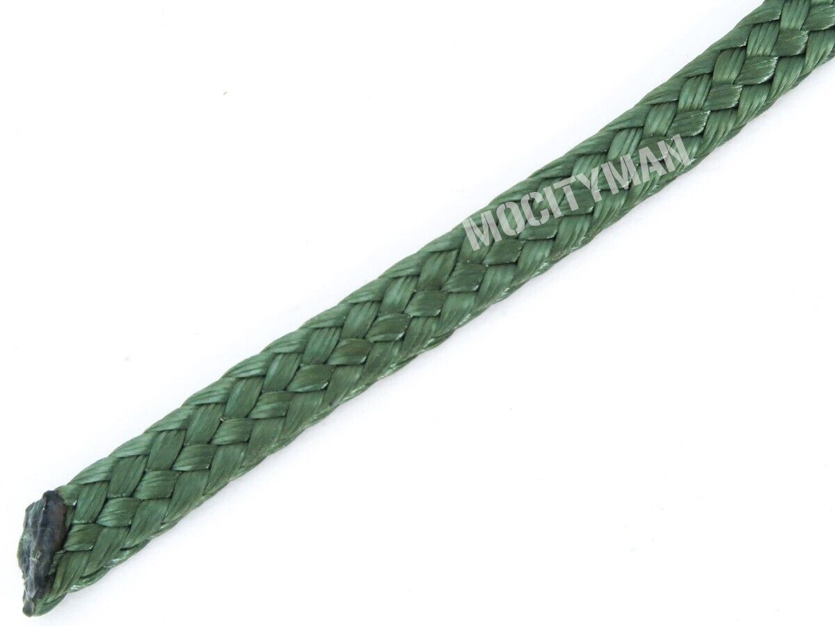 Military Coreless Nylon Rope Cord Hollow Flat Braid Green 3/16 x 75 ft USA