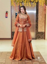 Lehenga Rust Suit  /indiandress/(note:it return once ,unused)hence low price 
