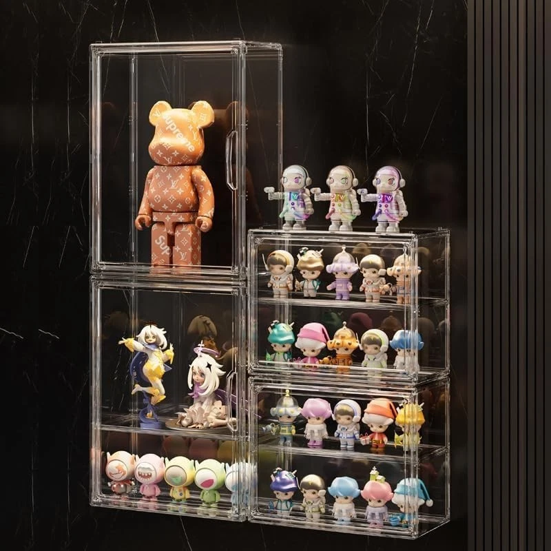 Acrylic Display Case 3 Tiers Wall-Mounted Dustproof Organizer for Collectibles - Image 4 of 4
