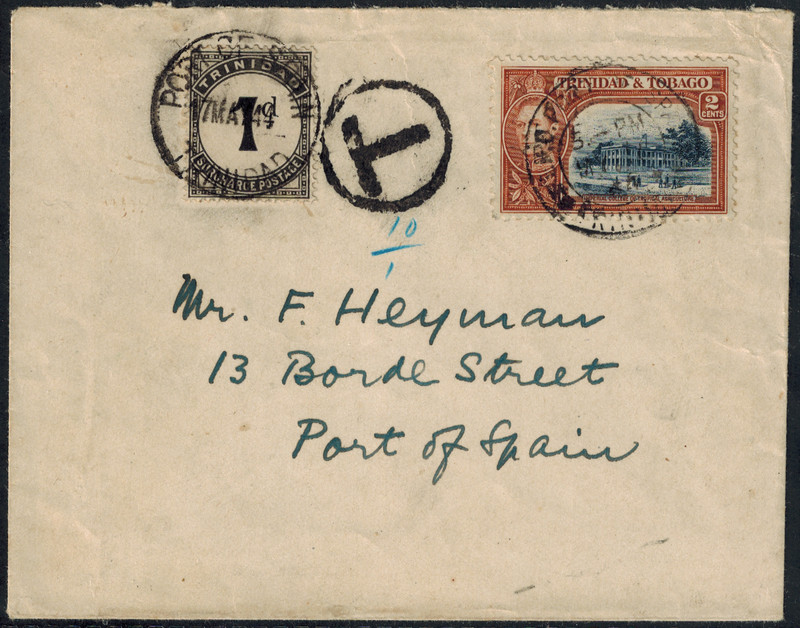 Trinidad & Tobago 1934-47 9 Postage Dues Covers w/ SG D18-D25, D25a VERY RARE