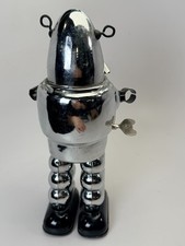 VTG Classic PLANET ROBOT - 8.5" Tin Wind-up Robby the Robot / HaHa Toys Sparks