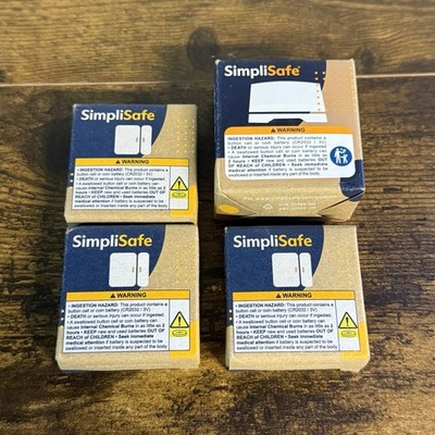 NEW   Lot of 3   SimpliSafe Entry Sensors & 1 Water Sensor