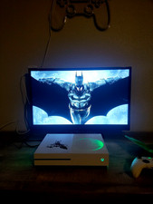 Custom Batman themed Green LCD Microsoft Xbox One S 1TB Console-game-controllers