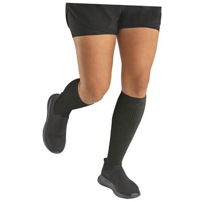 ACTIVA Athletic 15-20 mmHg Compression Socks Knee High, Closed Toe Large Black