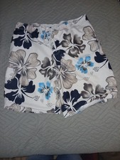Vintage OP Ocean Pacific Boardshorts Floral Hawaiian Print Mesh Lined Surfing XL