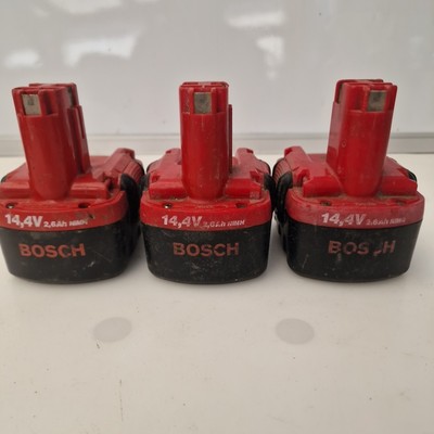 3× Bosch 14,4V 2,6Ah NIMH Akku Elektrowerkzeug Akku 2607335685 D98204T