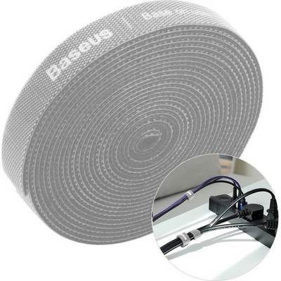 Band / Klettband / Kabelorganisator 3 m Baseus Kabel-Organizer Grau