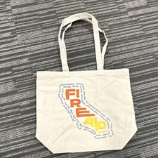  FireAid 2025 benefit Beige  Tote Bag with Graphic Print Design!
