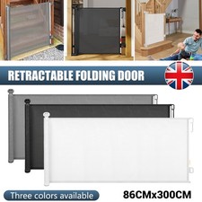300cm Retractable Baby Toddler Gate Safety Folding Pet Dog Gates Stair Isolation