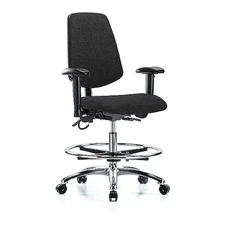 Zoro Select Br-Esd-Fmbch-Mb-Cr-T1-A1-Cf-Ec-Esdblk Ergonomic Chair, Adjustable