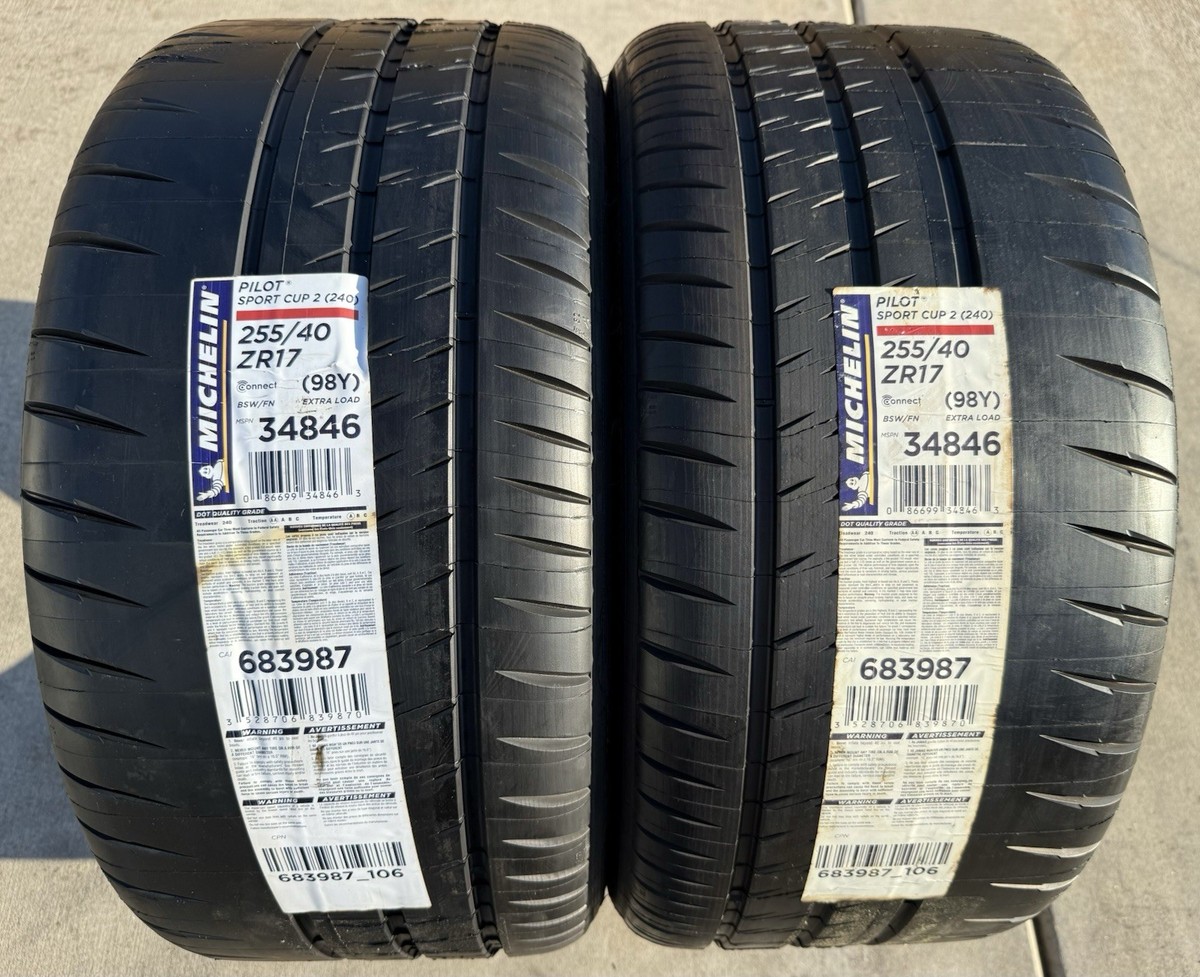 FOUR NEW Michelin Pilot Sport Cup 2 Porsche Tires 2X 225/45ZR17