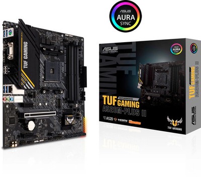 ASUS TUF GAMING A520M-PLUS II mATX Mainboard Sockel AM4 DP/HDMI/USB-C