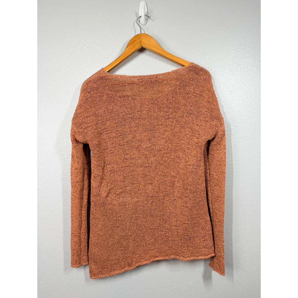 Suéter 360 SUÉTER Lino Mezcla Algodón Tejido Cuello Redondo Dobladillo Asimétrico Foto 2 de 4