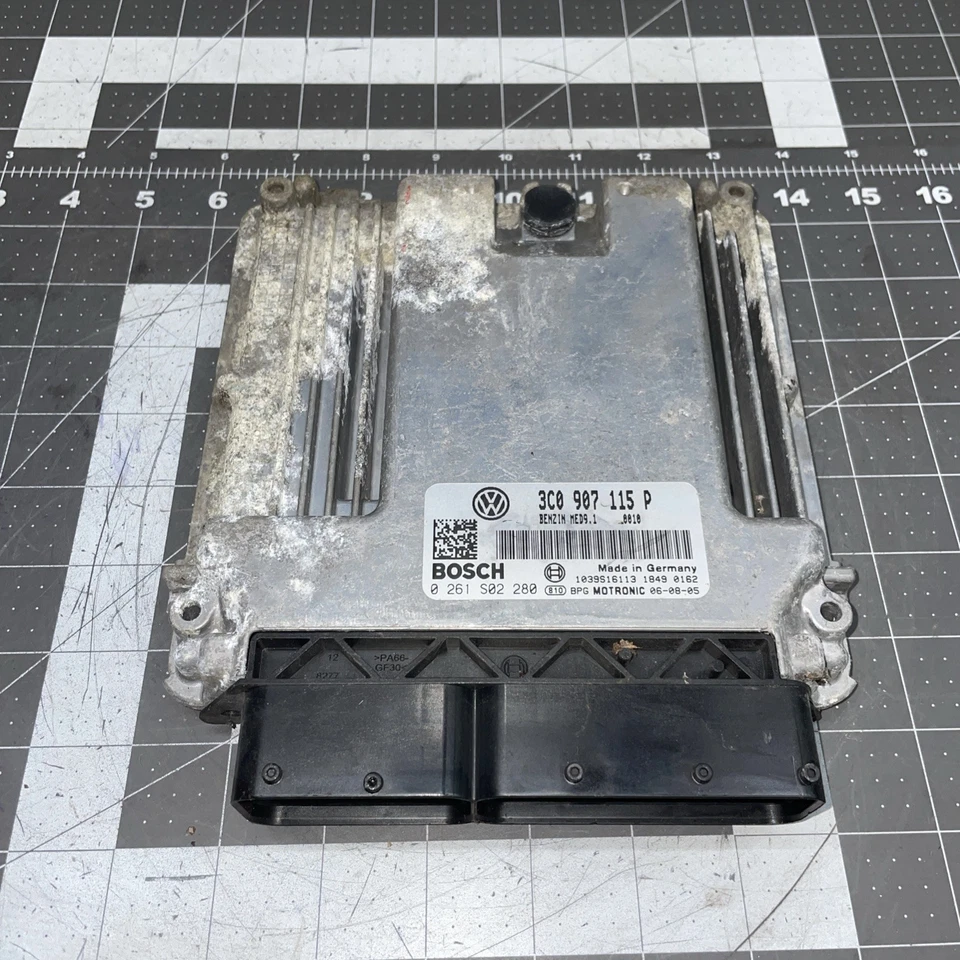 Volkswagen Passat 2006 2010 motor módulo informático ECM ECU 3C0 907 115 P OEM Foto 3 de 4