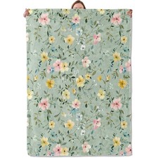 Spring Pastel Flower Theme Blanket Flannel Throw Fleece Couch Bed 50x60 Inch