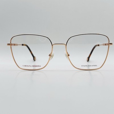 Carolina Herrera Brille Damen oval gold rosa cateye Mod. HER 0162 NEU