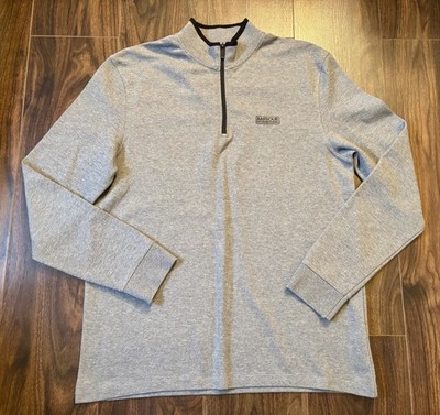 Barbour International Herren Essential Half Zip Sweatshirt Grau Gr. L 22  Ptp
